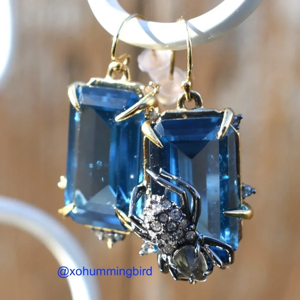 Alexis Bittar  | Swarovski Crystal Pavé Asymmetric Spider Drop Earrings/…